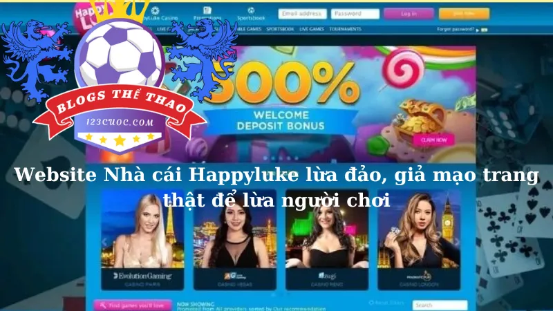 Website Nhà cái Happyluke lừa đảo, giả mạo trang thật để lừa người chơi